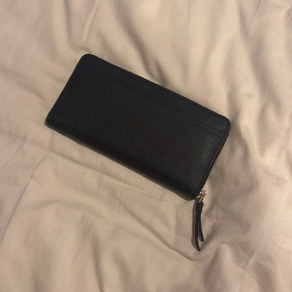 Kate Spade Large Black Zip-Around Continental Wallet